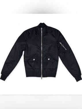 The Arrivals NYC Bomber Jacket Black Insulated Flight Jacket XXS Men XS Women